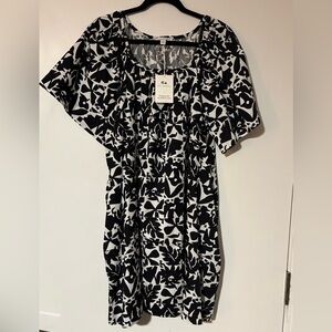 Black and White Patterned Dress